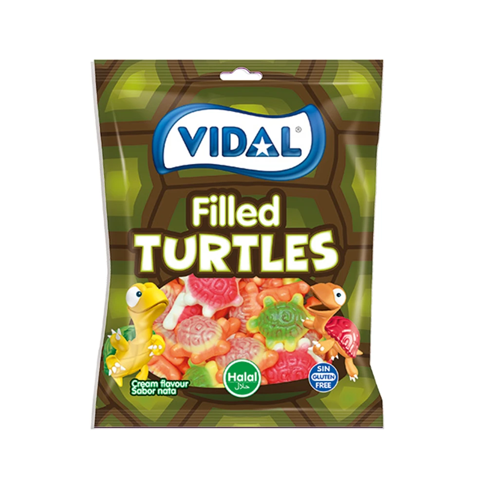 VIDAL Gumicukor töltött teknős 90g
