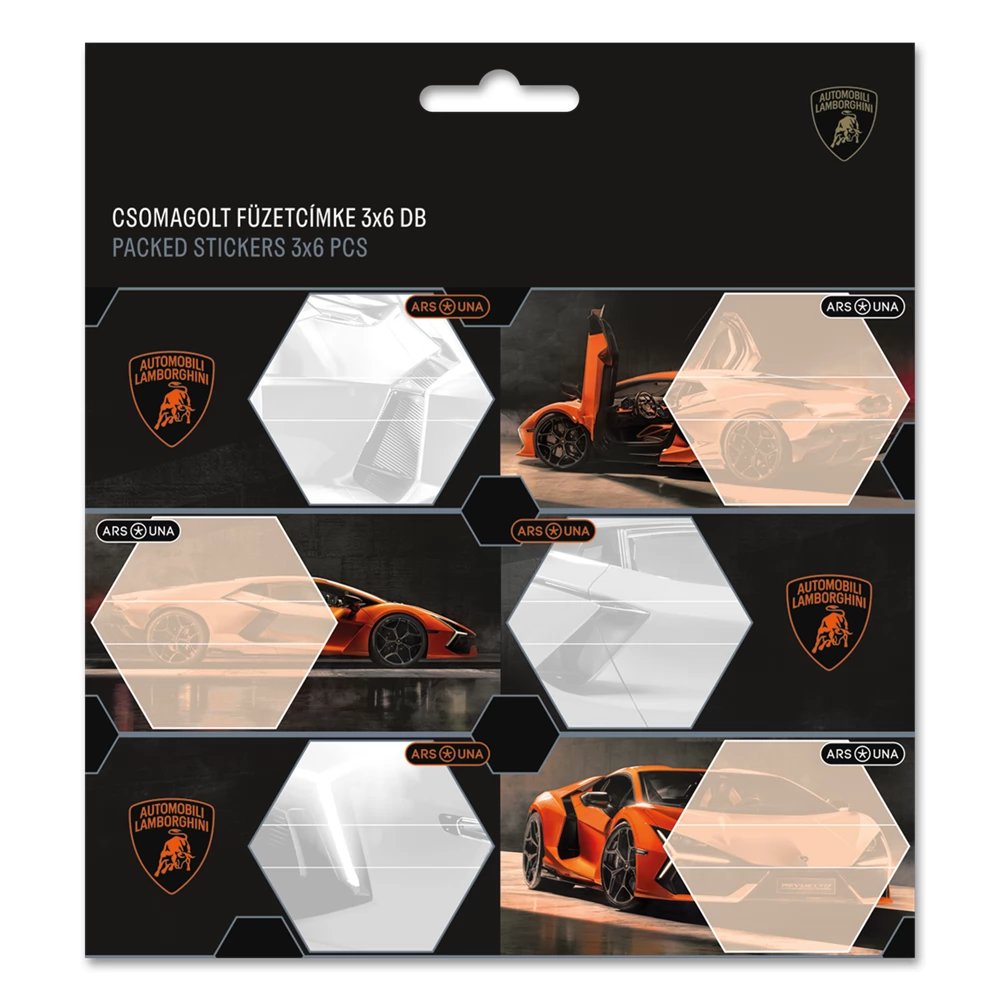 ARS UNA Lamborghini 3x 6 piece füzetcímke