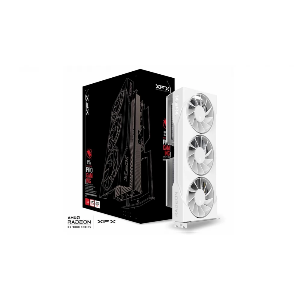 XFX Radeon RX 9060 XT 16GB GDDR6 Swift Triple Fan Gaming White OC
