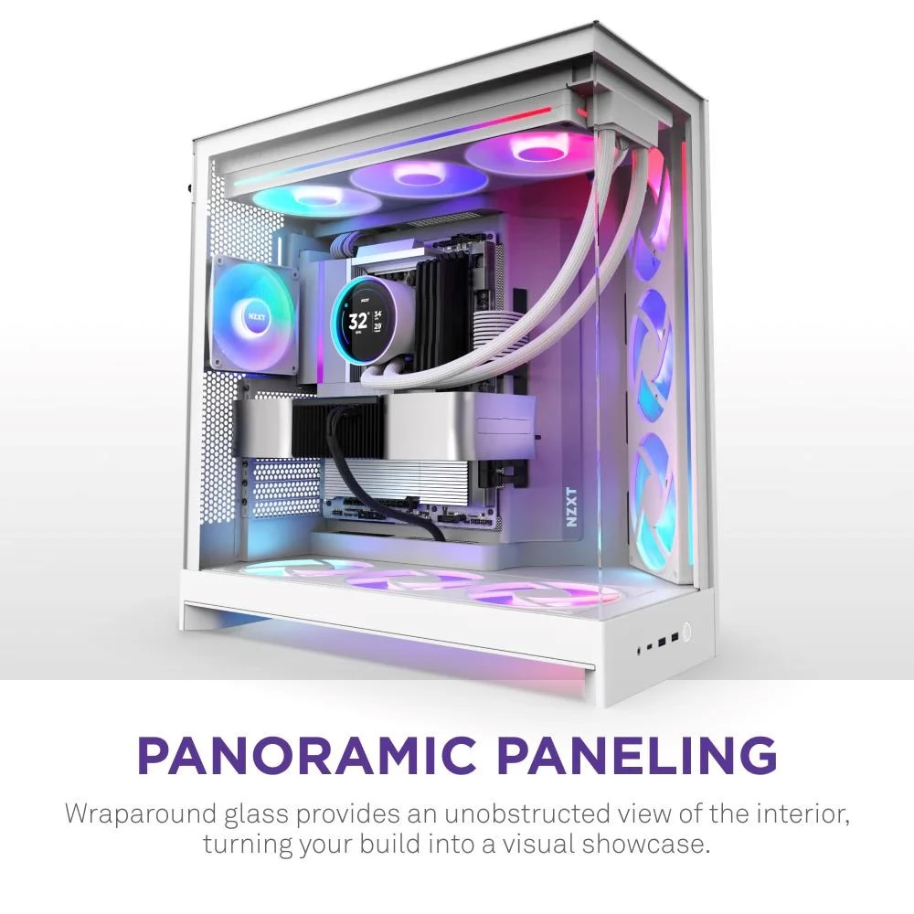 NZXT H9 Flow RGB white - iPoncomp.com