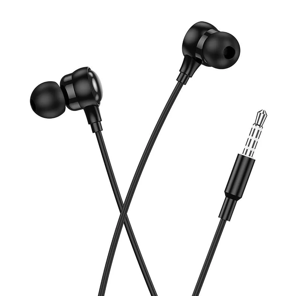HOCO M116 fülhallgató SZTEREO 3.5mm jack felvevő gomb FEKETE