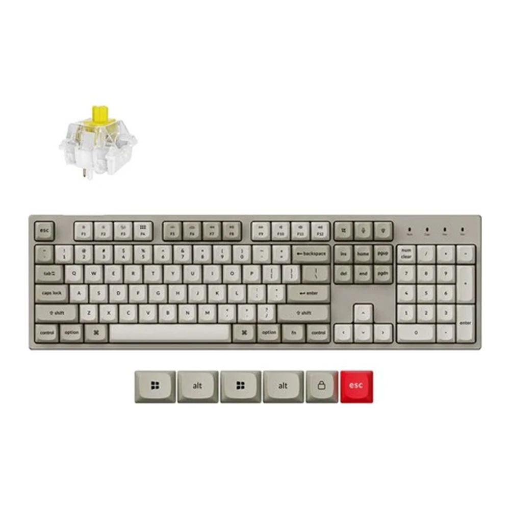 KEYCHRON C2 Pro 8K QMK Super Banana Magyar szürke