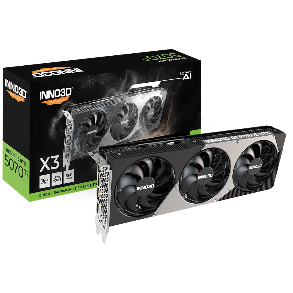 INNO3D N507T3-16D7-176068N X3 GeForce RTX 5070 Ti 16GB GDDR7 DLSS4