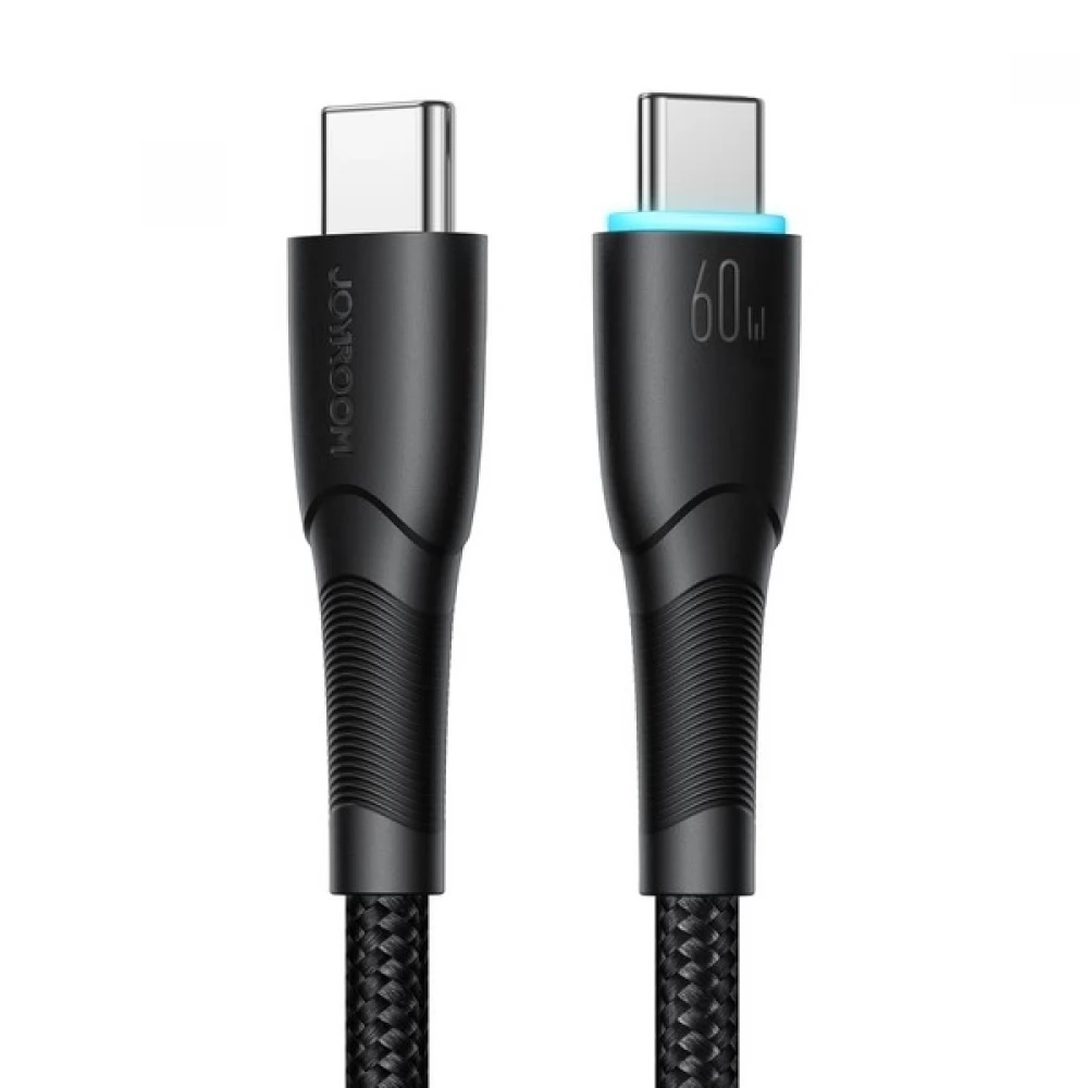 JOYROOM STARRY data cable Type-C - Type-C LED mark FEKETE