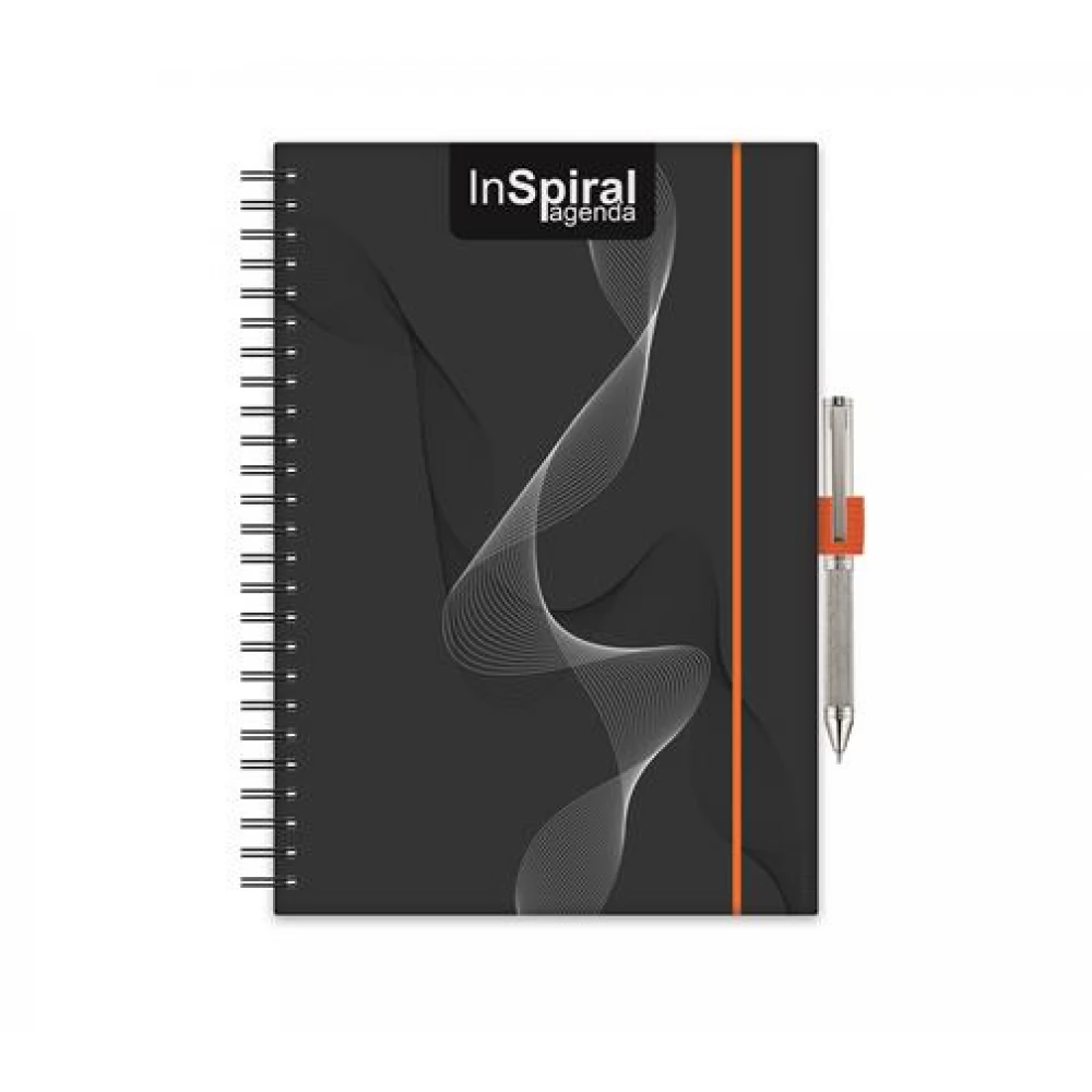 DAYLINER InSpiral Calendar tervező A5 weekly 2026 black-orange