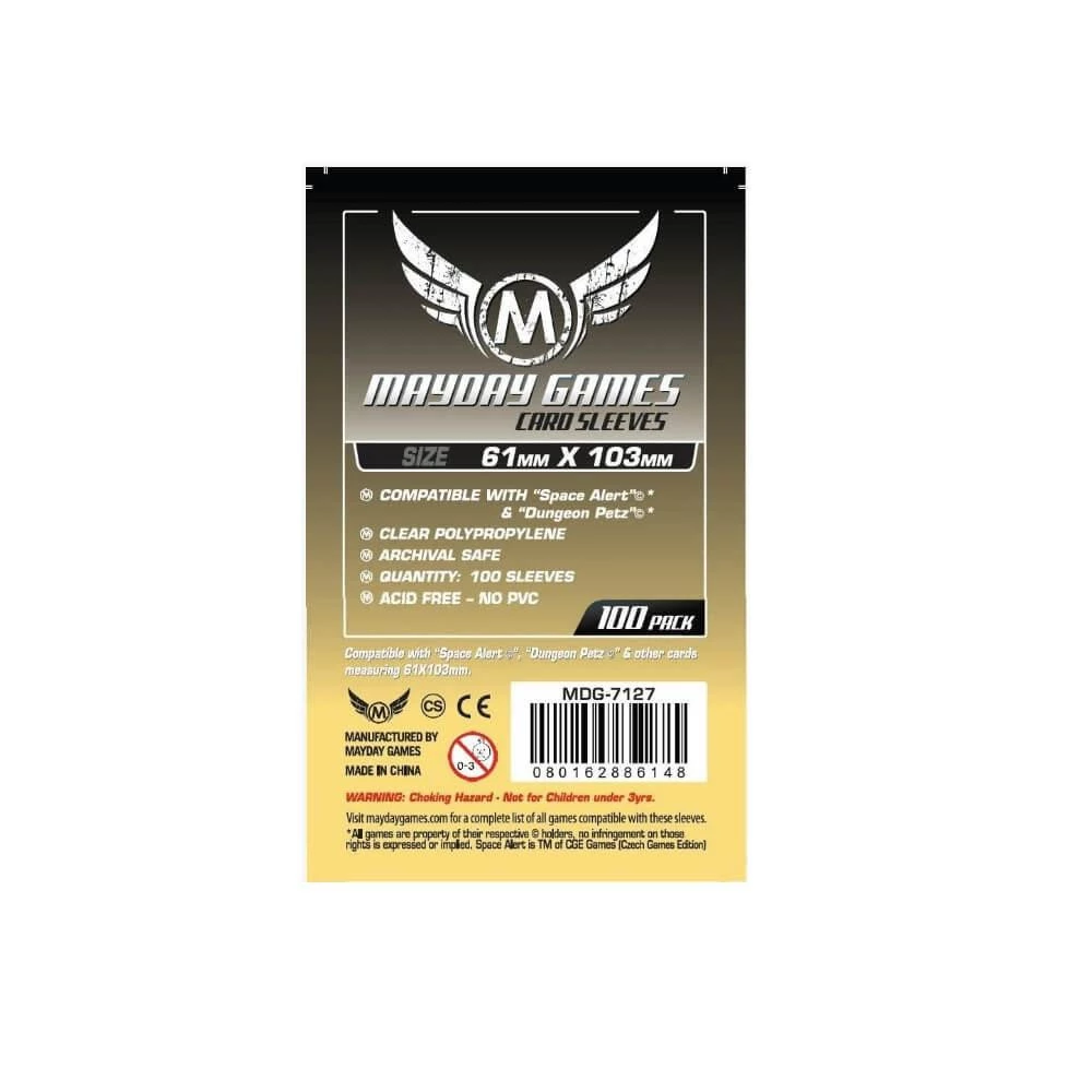space alert card sleeves Sleeve Kings Sleeves: Compatible, Large (67x103mm, 110 Count) archival safe Sleeve Kings "Space Alert Compatible"