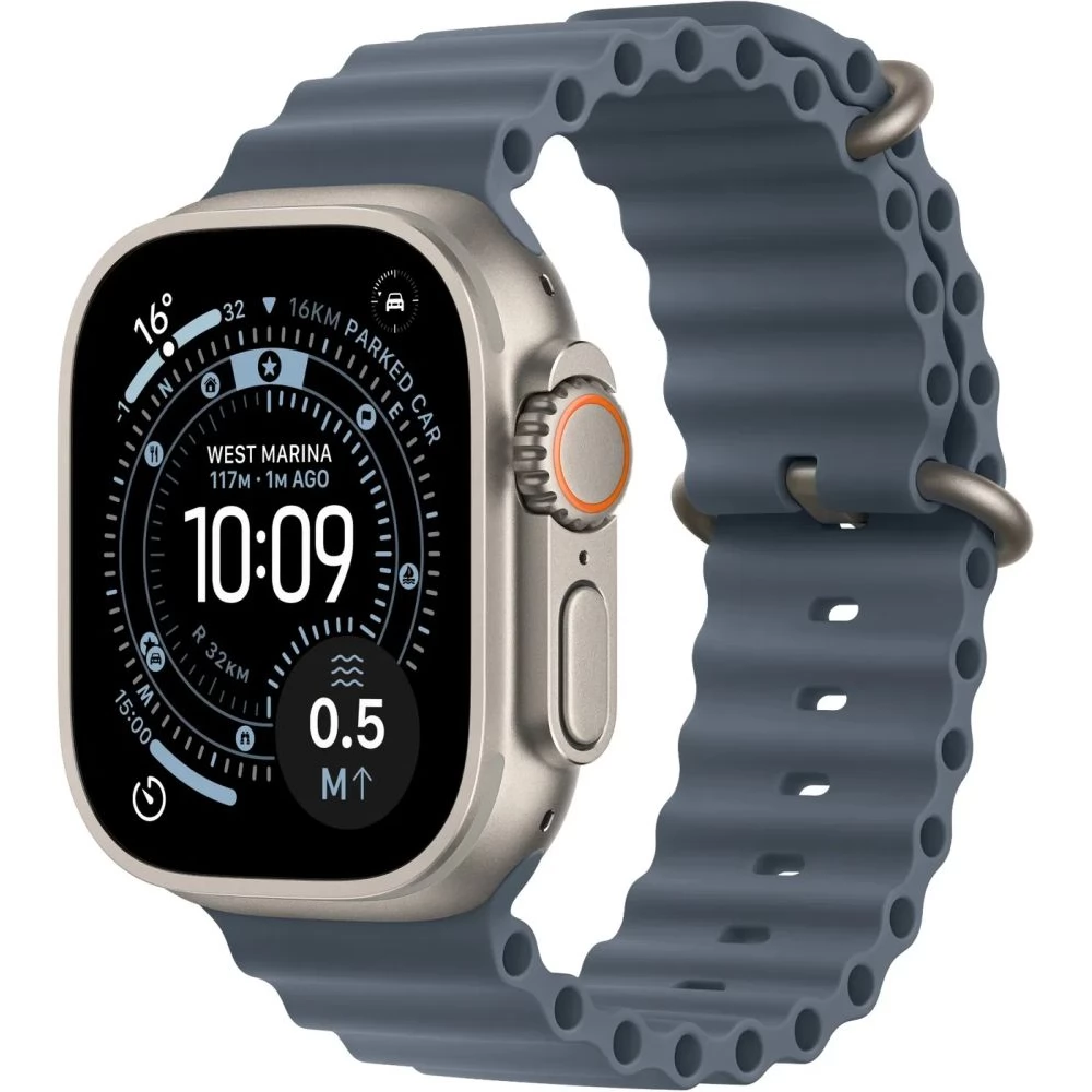 APPLE Watch Ultra 3 GPS + Cellular 49mm natural titan case acélkék ocean belt