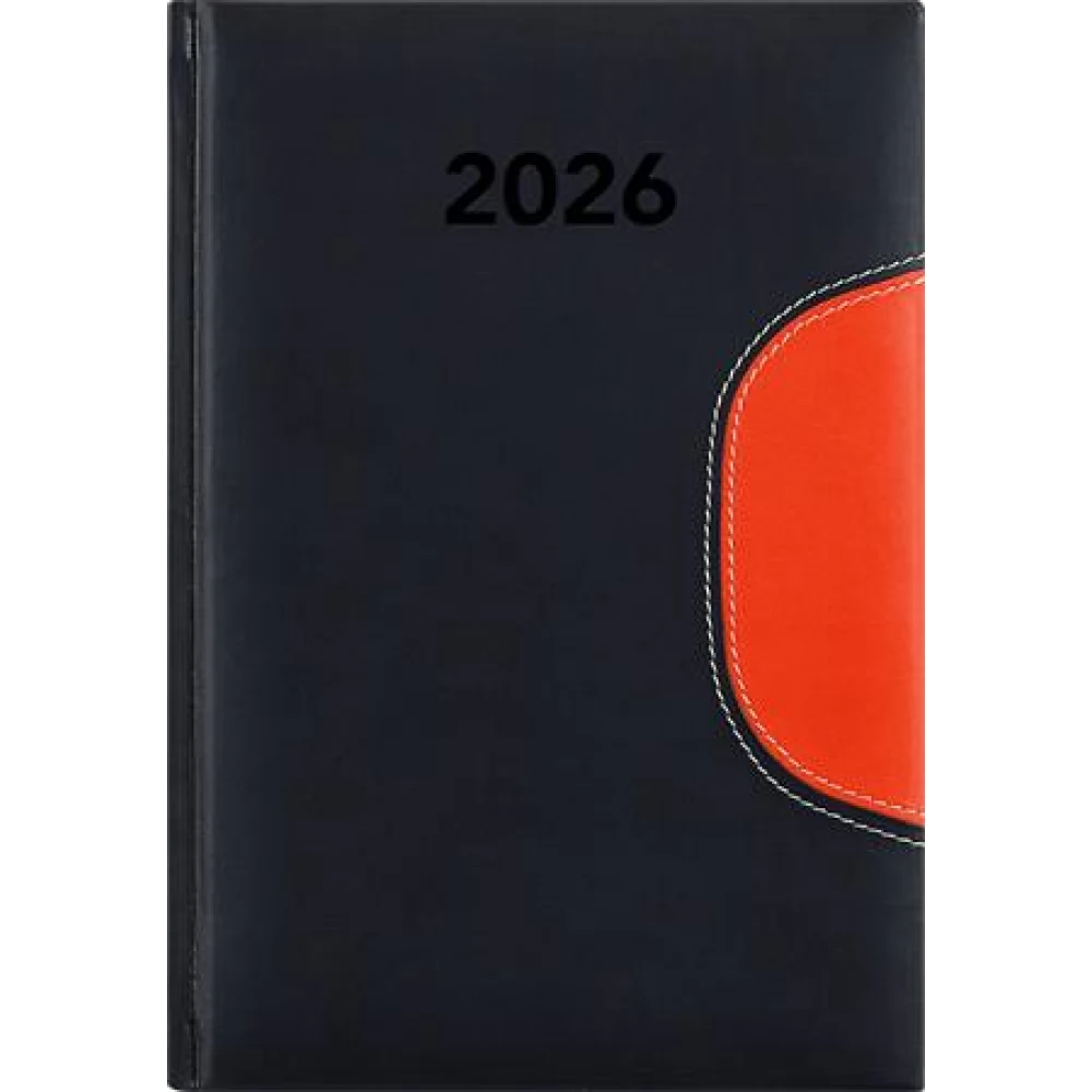 DAYLINER Memphis Calendar tervező B6 weekly 2026 black-orange