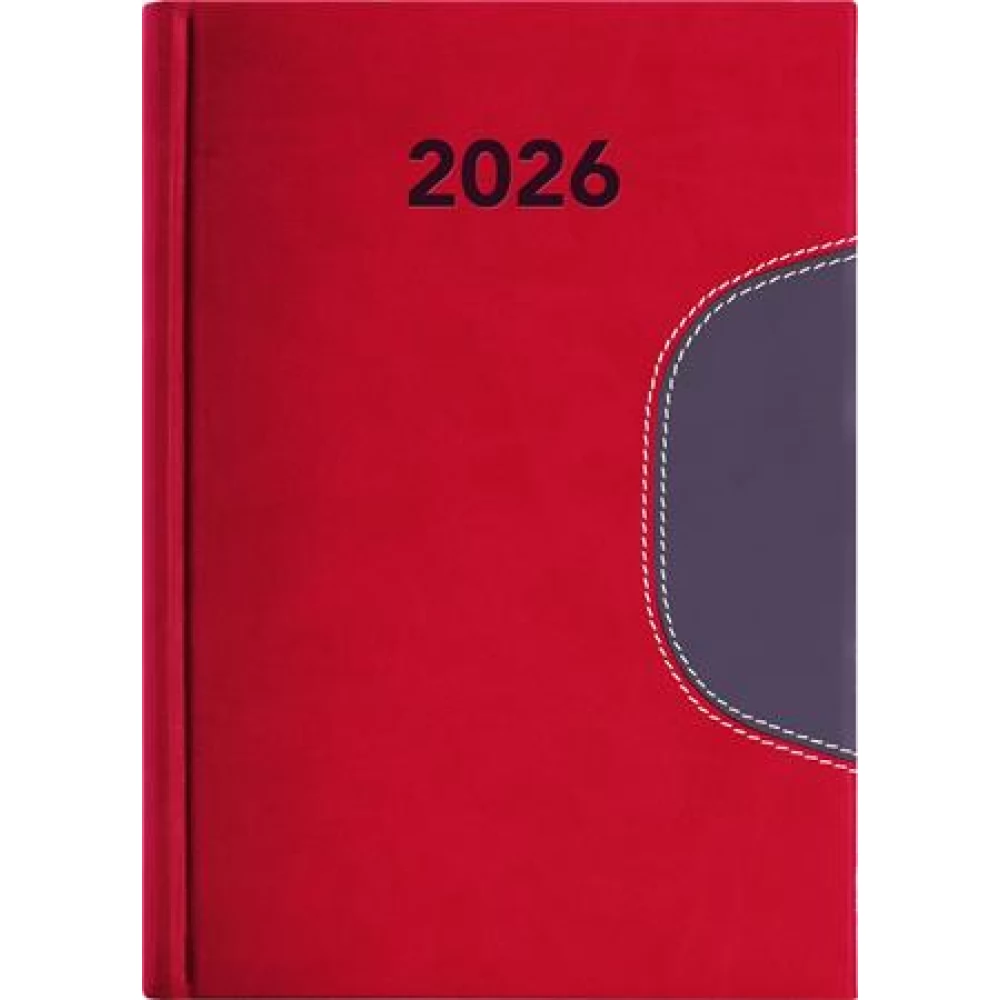 DAYLINER Memphis Calendar tervező B6 weekly 2026 Red-Gray