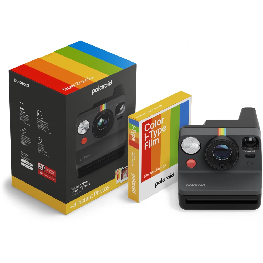 POLAROID Now Gen 3 instant aparat foto negru + 8 buc color film