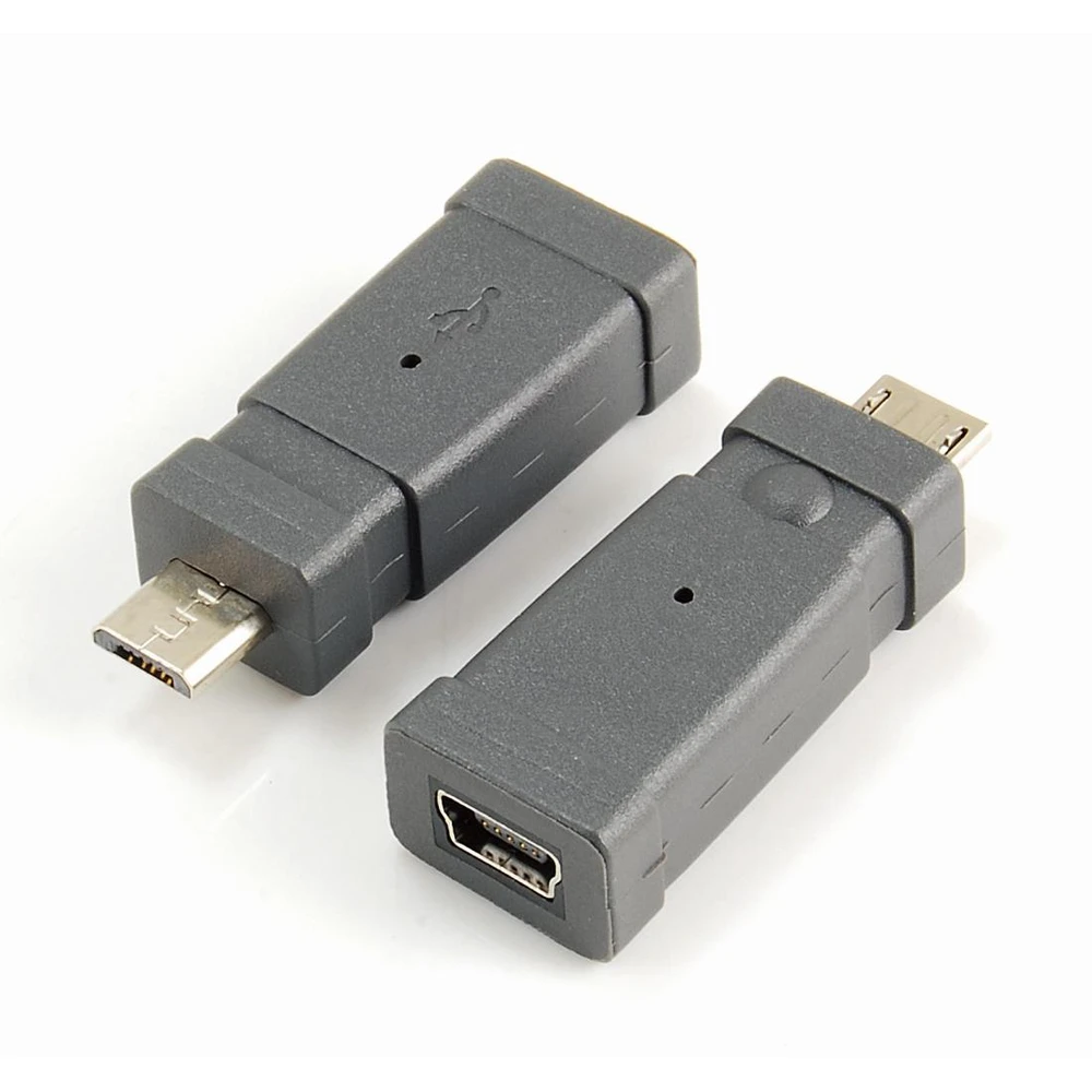 PREMIUMCORD Mini USB Micro USB Átalakító Szürke 3cm kur-25