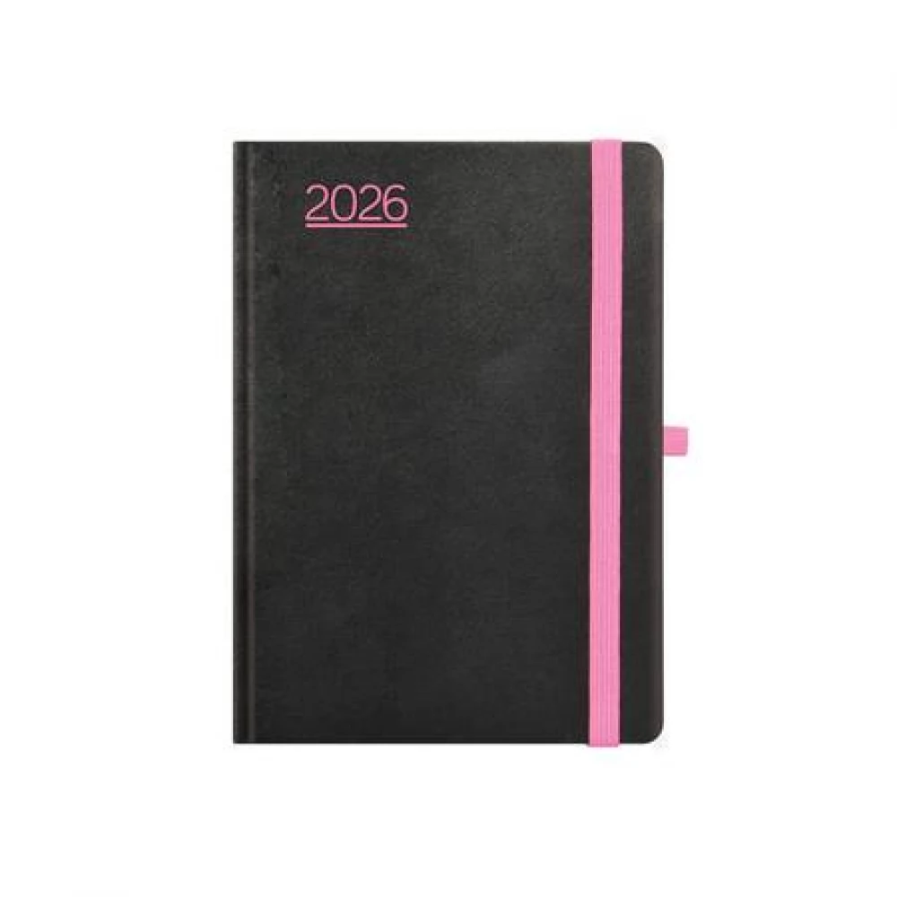 TOPTIMER Nero Calendar tervező A5 weekly 2026 fekete-pink