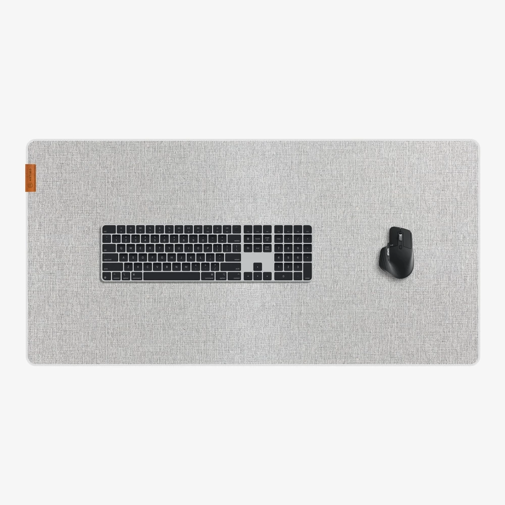 ARTIMO Desk Mat - Loom Series - Premium cloth mousepad L (90x45 cm) - Bright grey