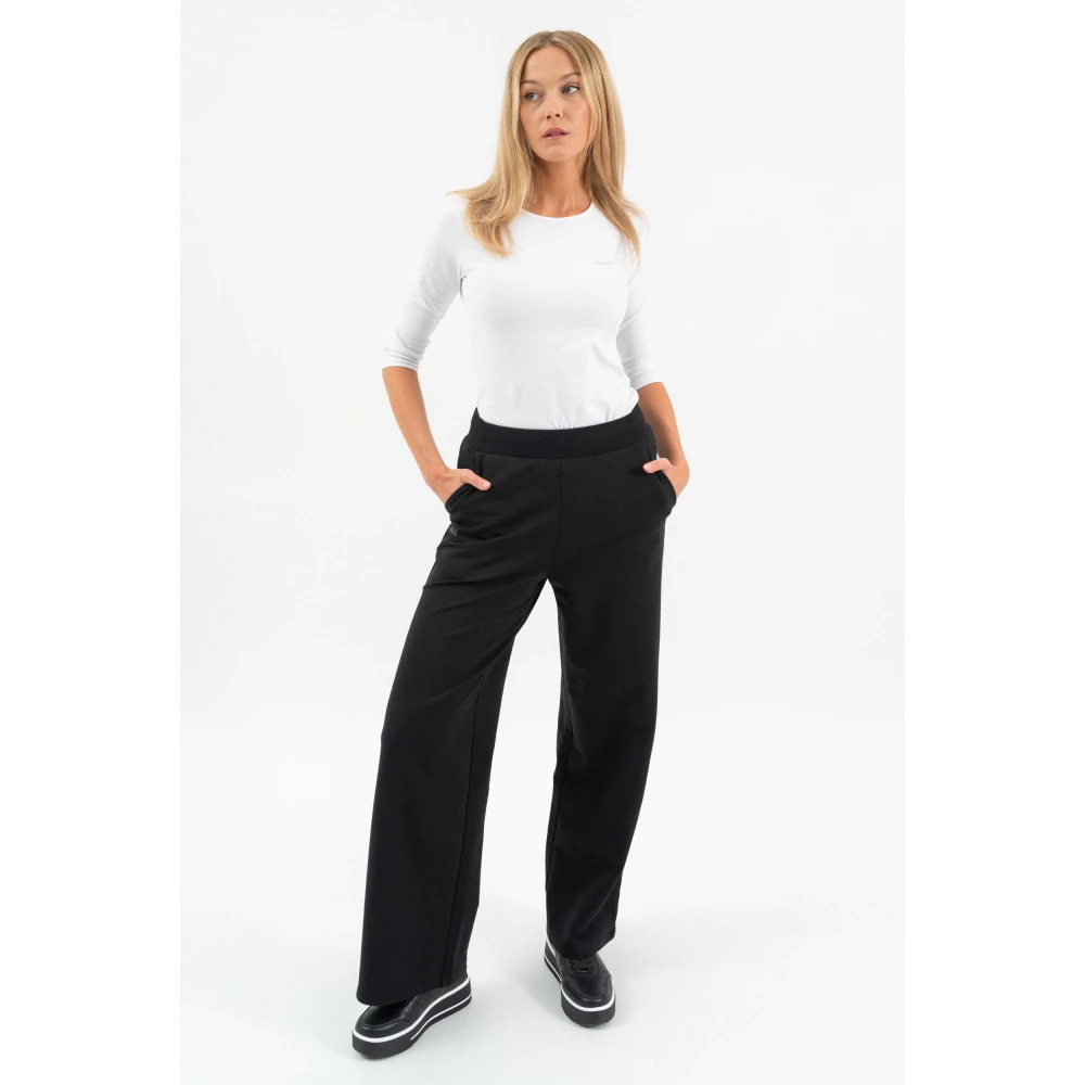 BUDMIL Bő szárú szabadidőnadrág Female L black