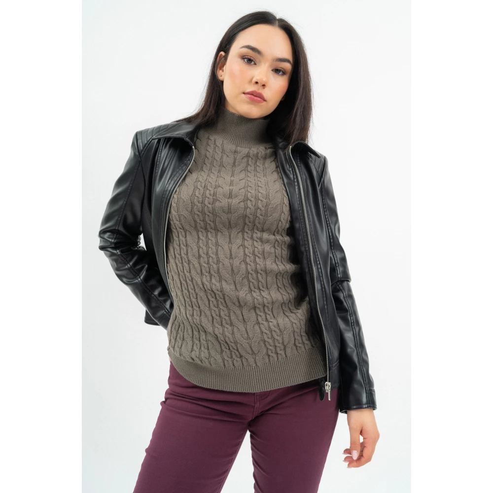 BUDMIL Galléros pleather dzseki Female L black