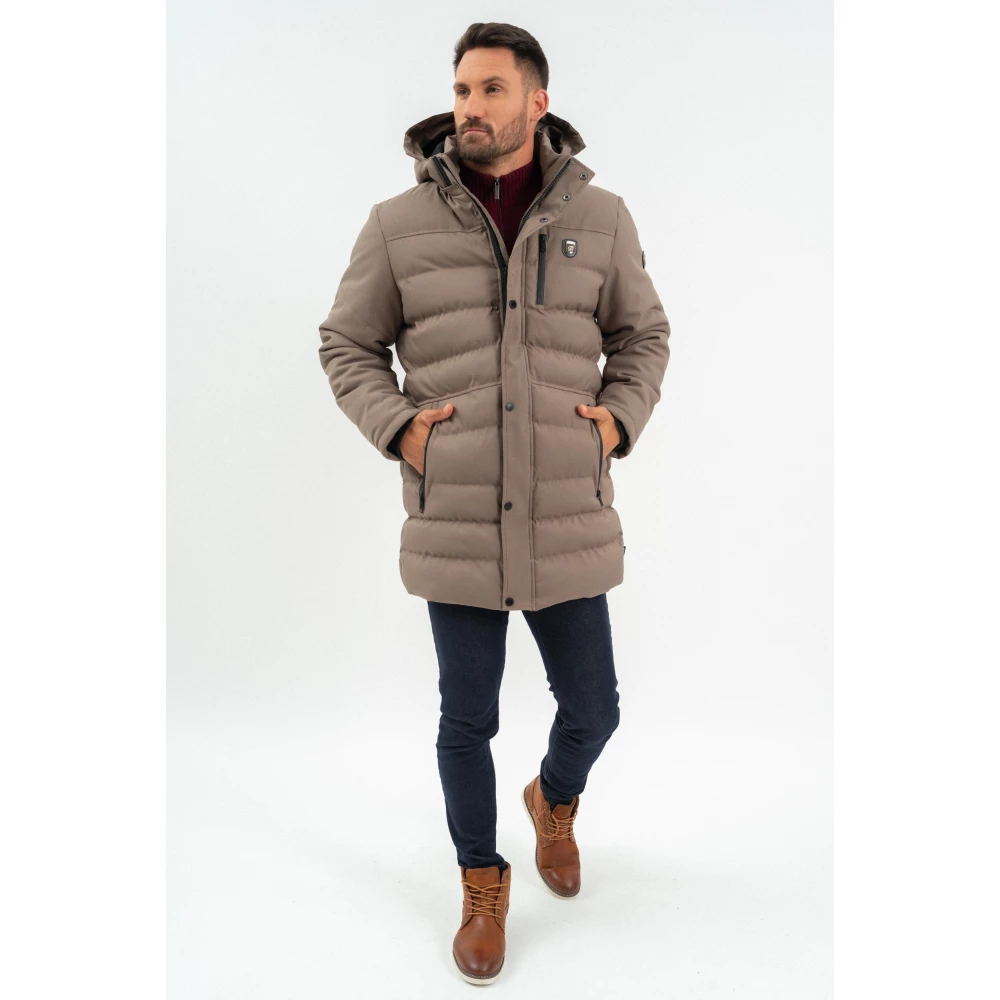 BUDMIL Hosszított winter jacket Man S v.barna