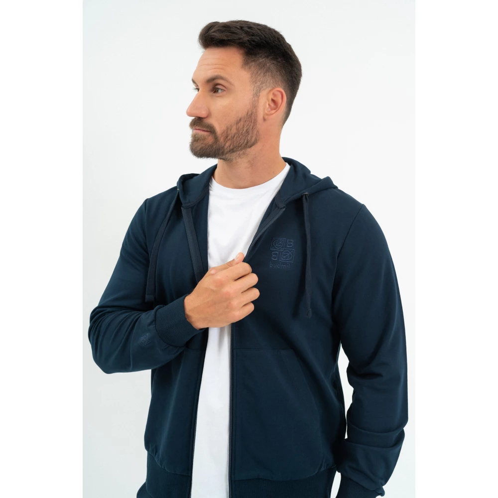 BUDMIL Hooded szabadidőfelső Man XL s.kék
