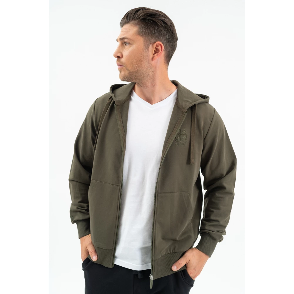 BUDMIL Hooded szabadidőfelső Man XXL s.zöld