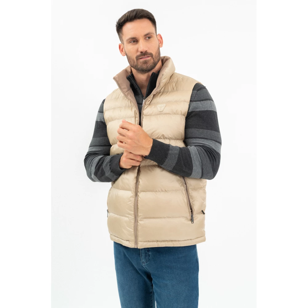 BUDMIL Kifordítható winter mellény Man XXXL bézs-bézs