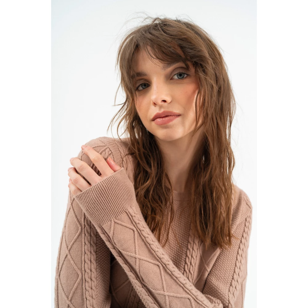 BUDMIL Környakú bound sweater Female L beige