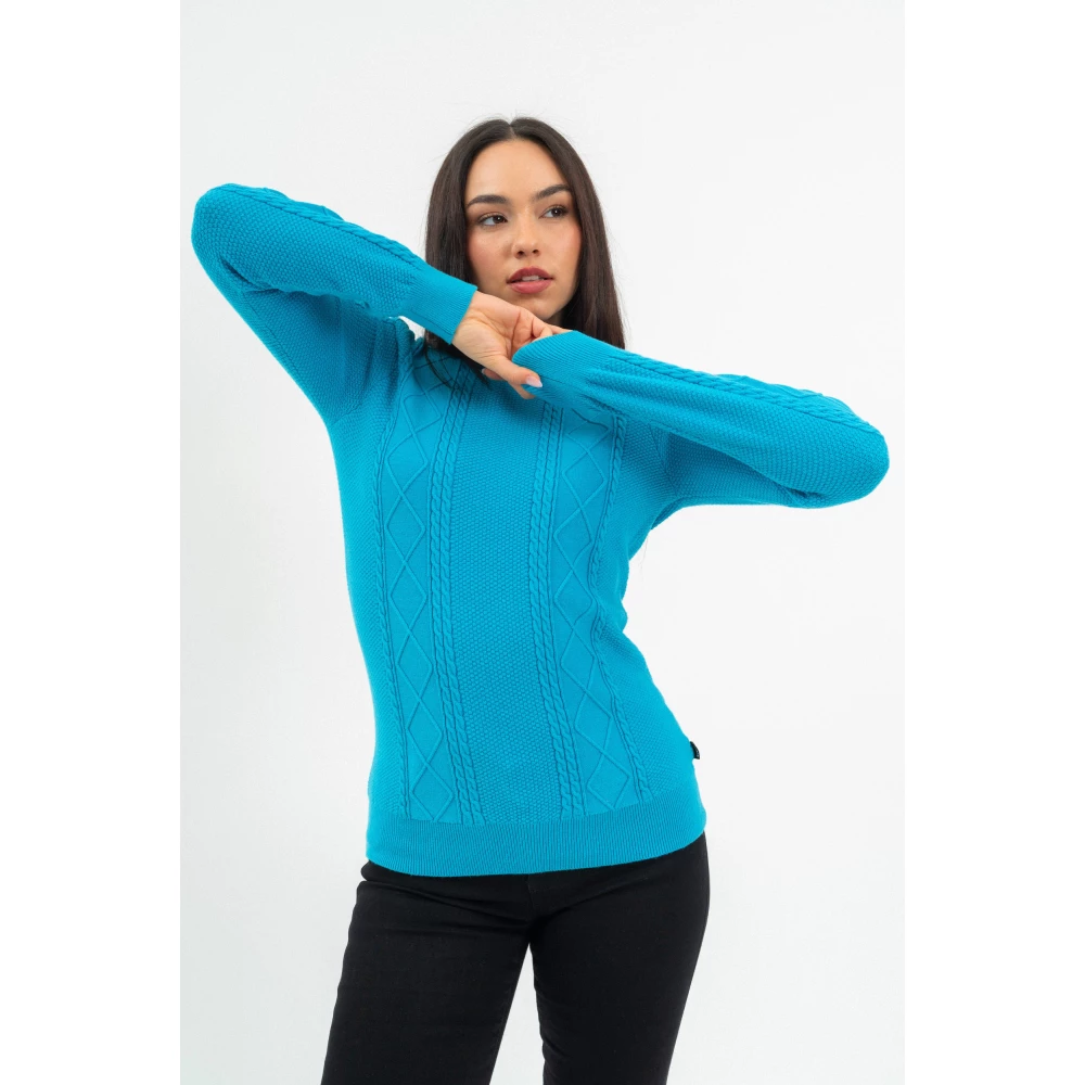 BUDMIL Környakú bound sweater Female XXL turcoise