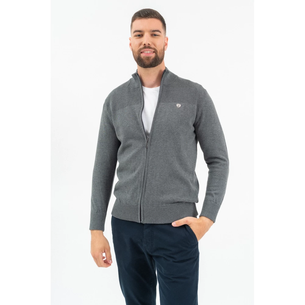 BUDMIL Kötött kardigán Man XXXL grey melanzs