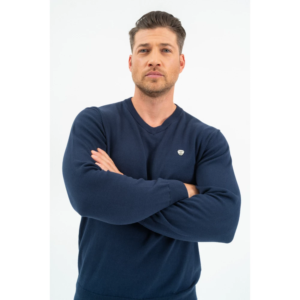 BUDMIL Kötött sweater Man L s.kék