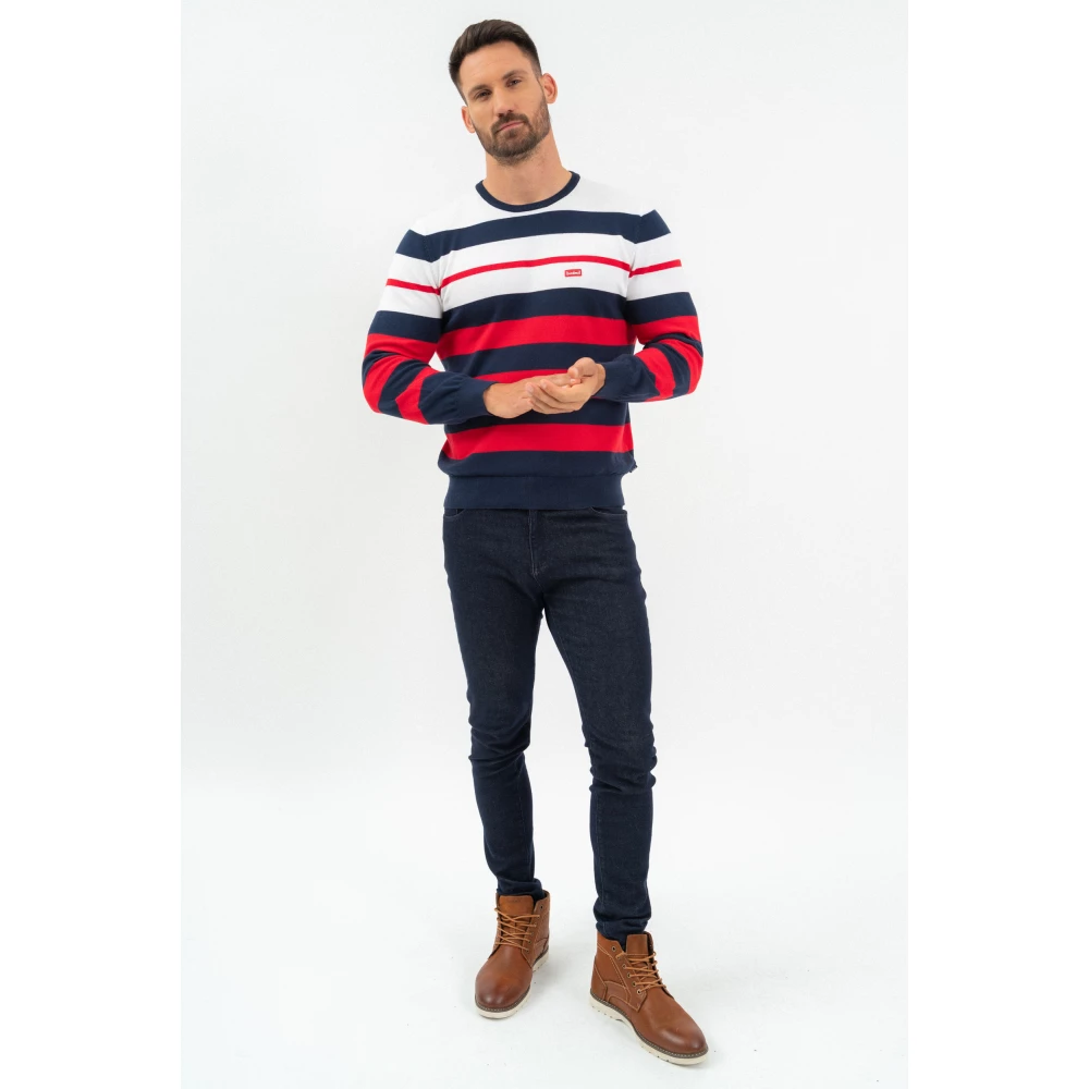 BUDMIL Kötött sweater Man XXL s.kék-piros