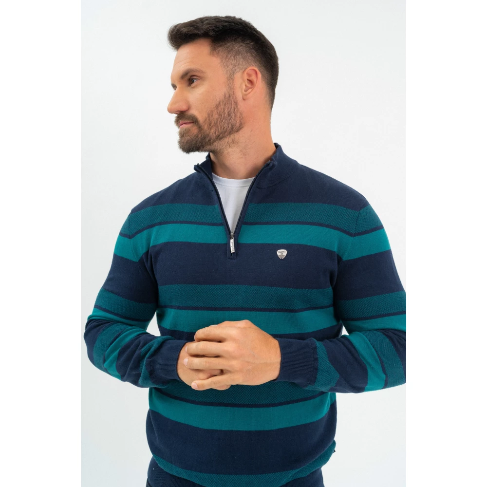 BUDMIL Kötött pulóver Férfi XXXL s.kék-zöld