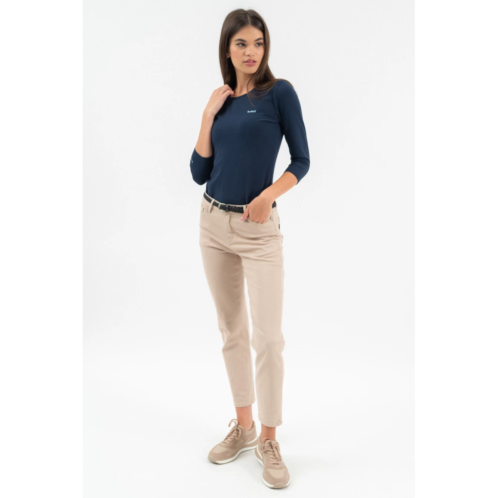 BUDMIL Szűk fazonú vászonnadrág Female L beige