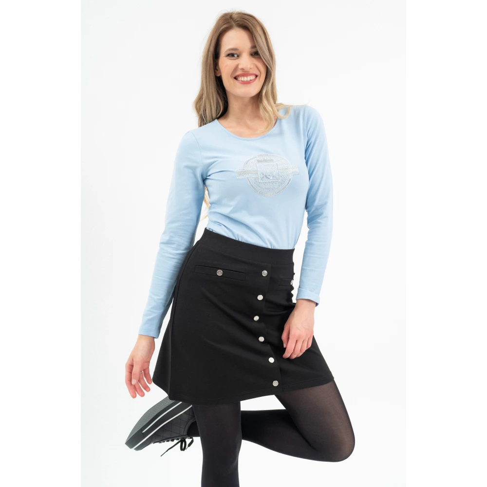 BUDMIL Thin long sleeve upper Female S v.kék