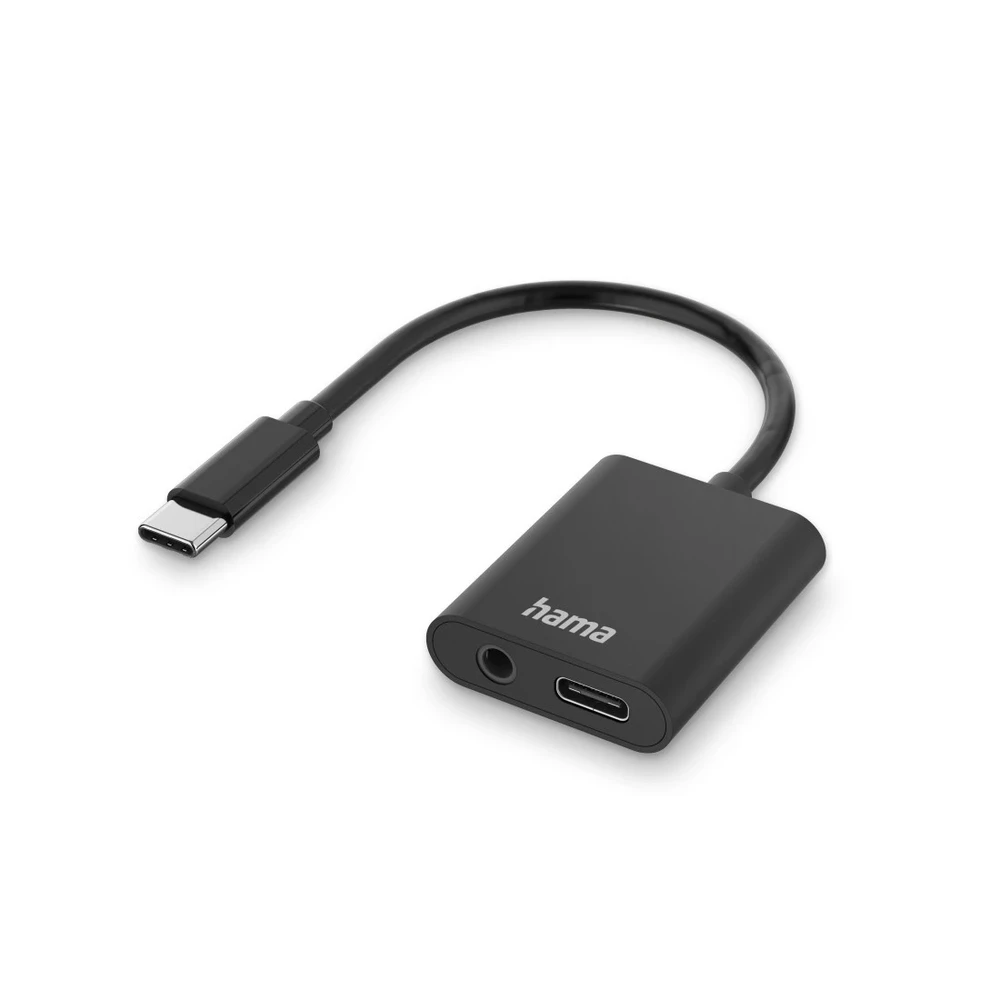 HAMA USB 2.0 Type C USB 2.0 Type C + Jack Átalakító Fekete 10cm 201534