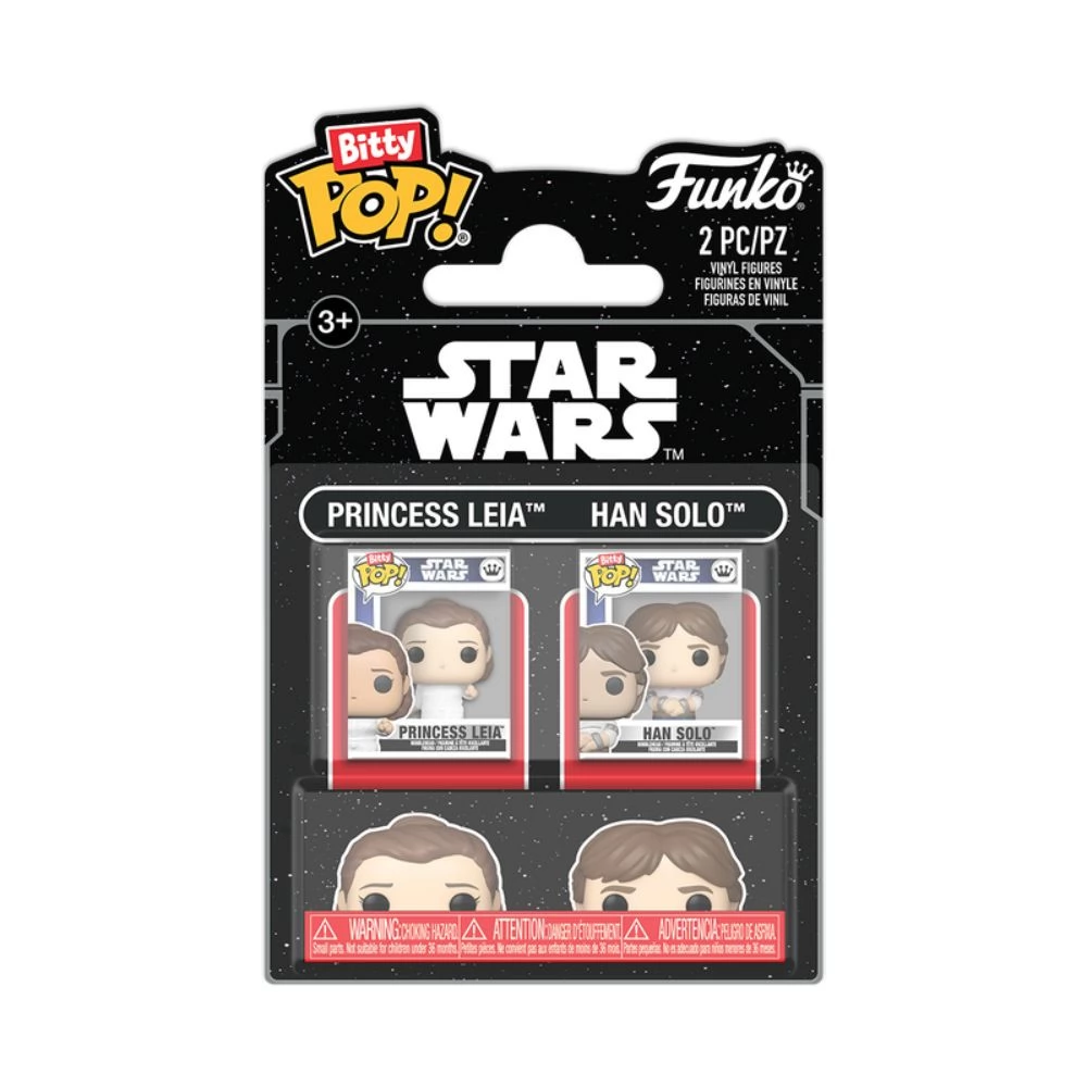 FUNKO Bitty Pop Star Wars: A Birodalom visszavág Leia princess and Han Solo figura set