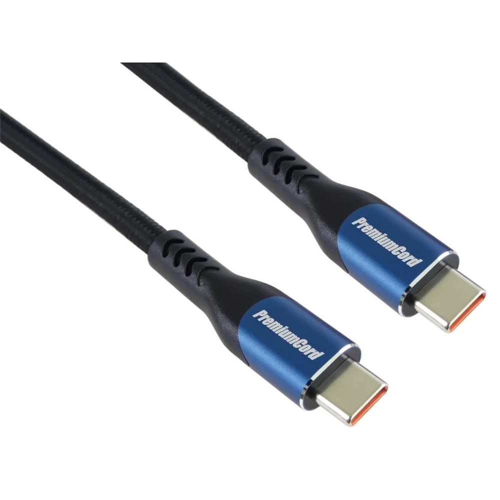 PREMIUMCORD USB 3.2 Type C Összekötő Fekete 50cm ku31cry05