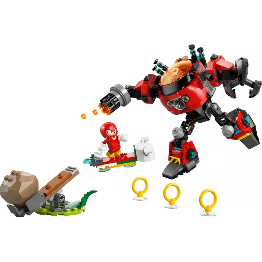 LEGO Sonic a Hedgehog Knuckles vs. Dr. Eggman Egg Crusher robotja