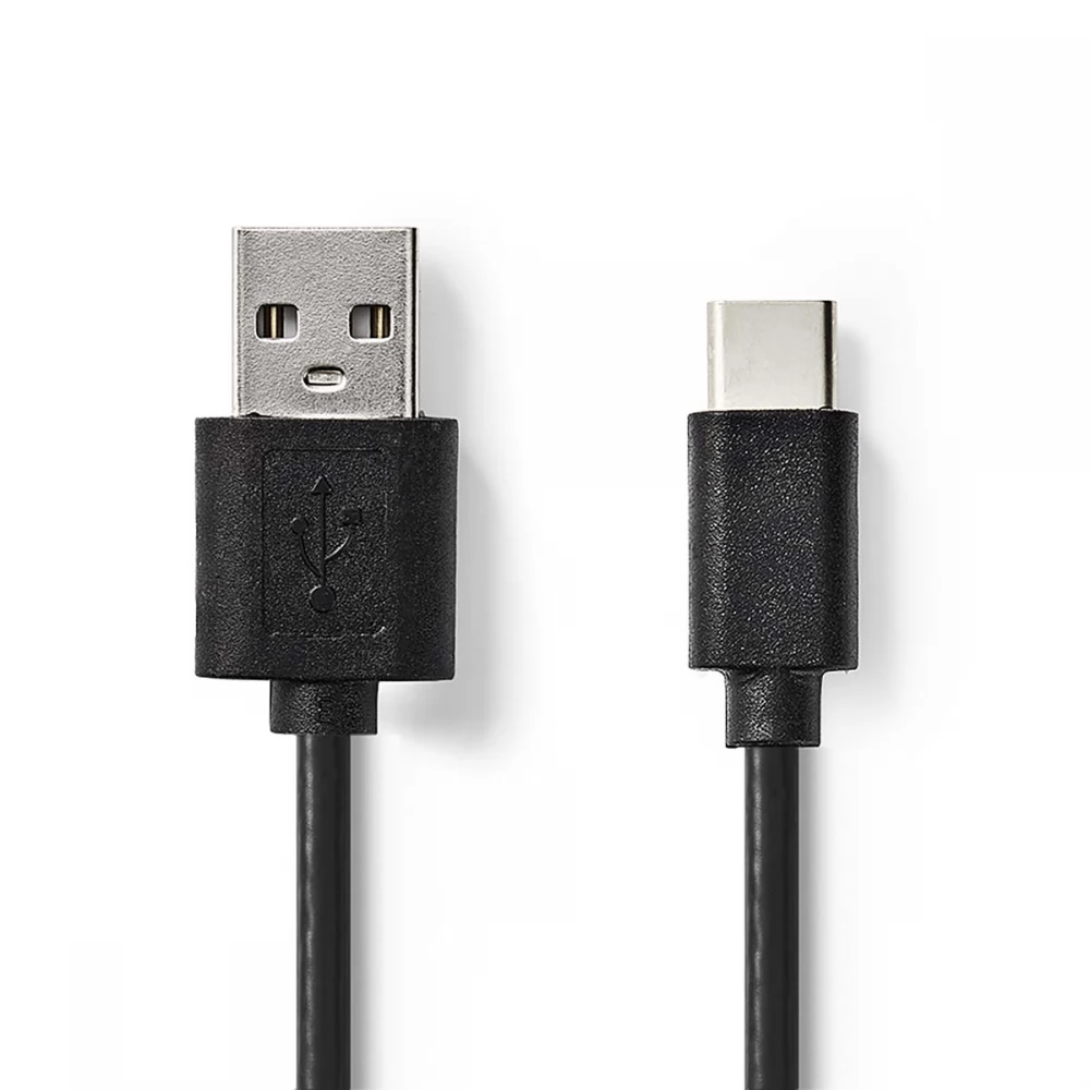NEDIS USB 2.0 Type C transformator Crno 2m CCGL60601BK20