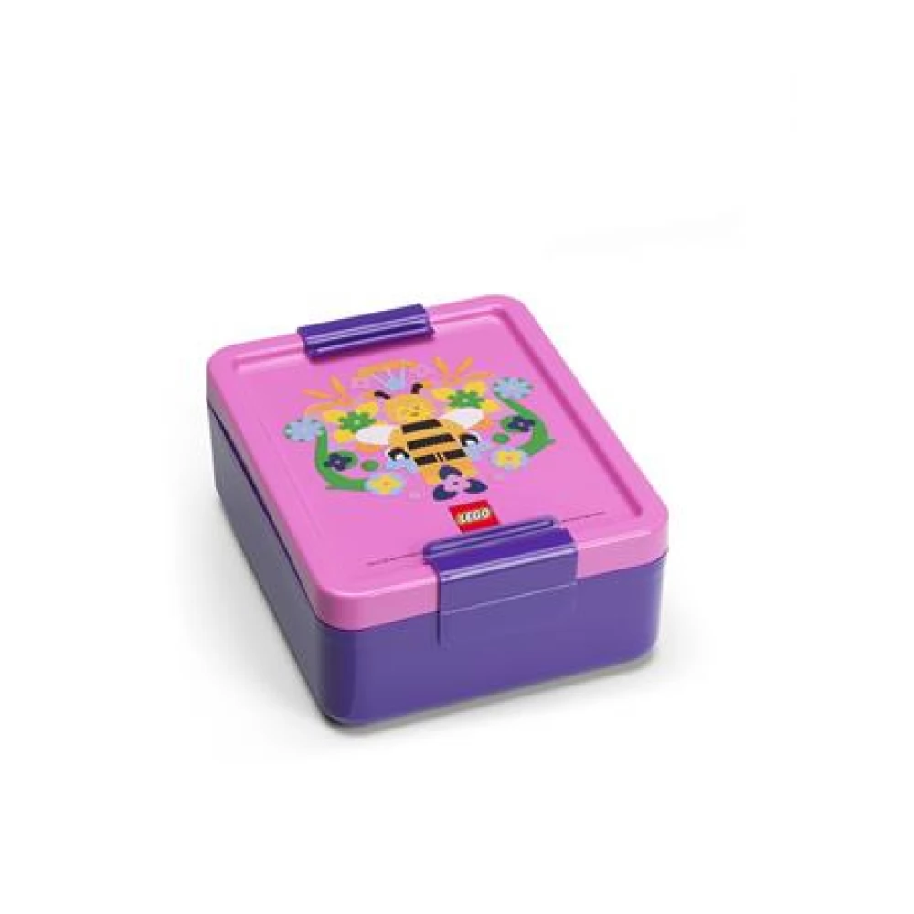 LEGO Bee lunch box lila-rózsaszín-mintás