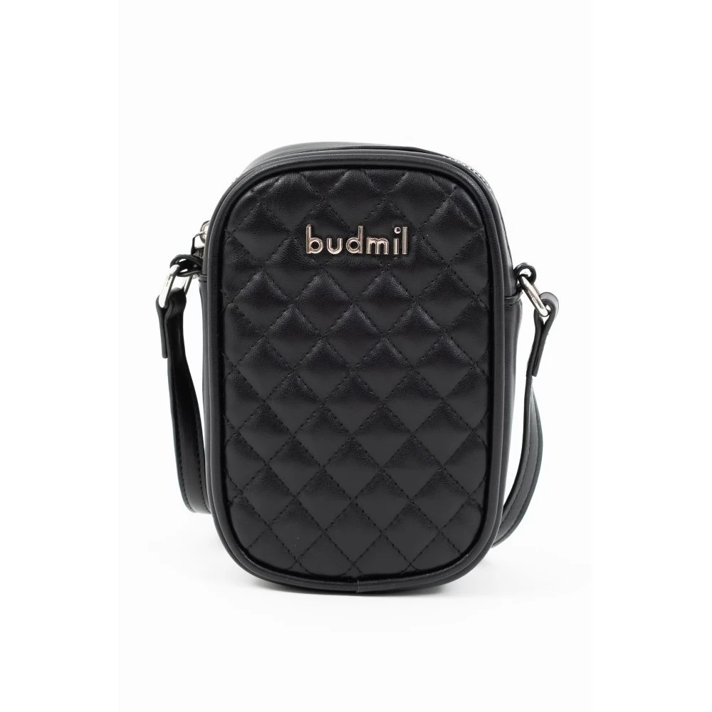 BUDMIL Universal pleather female phone case kistáska black