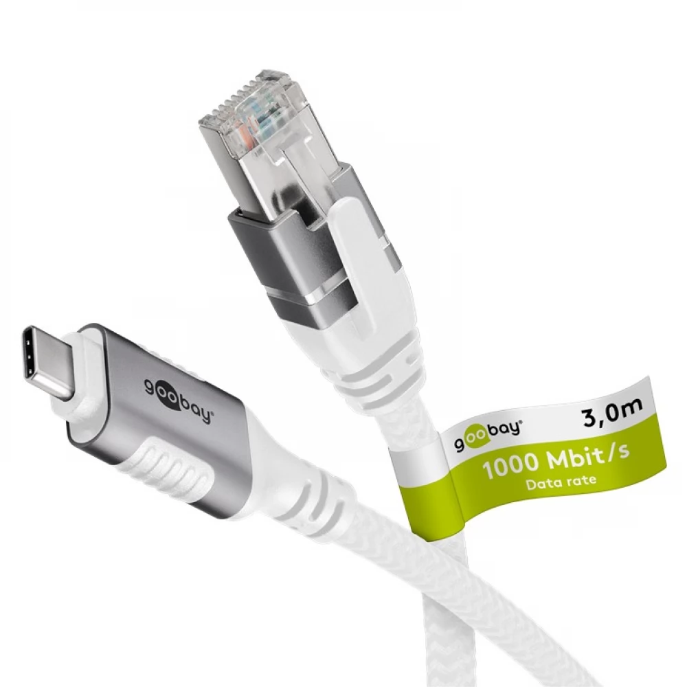 GOOBAY USB 3.1 Type C RJ-45 Converter White 3m 74177