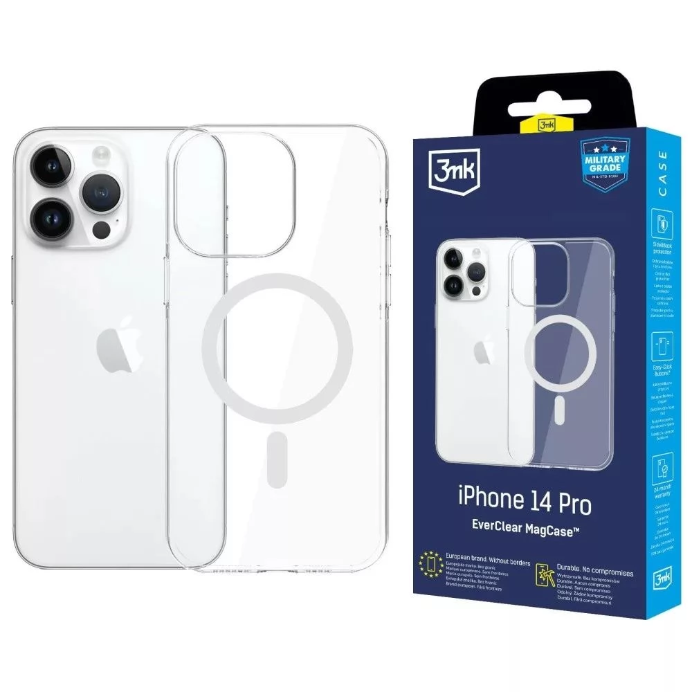3MK EverClear MagCase case iPhone 14 Pro transparent