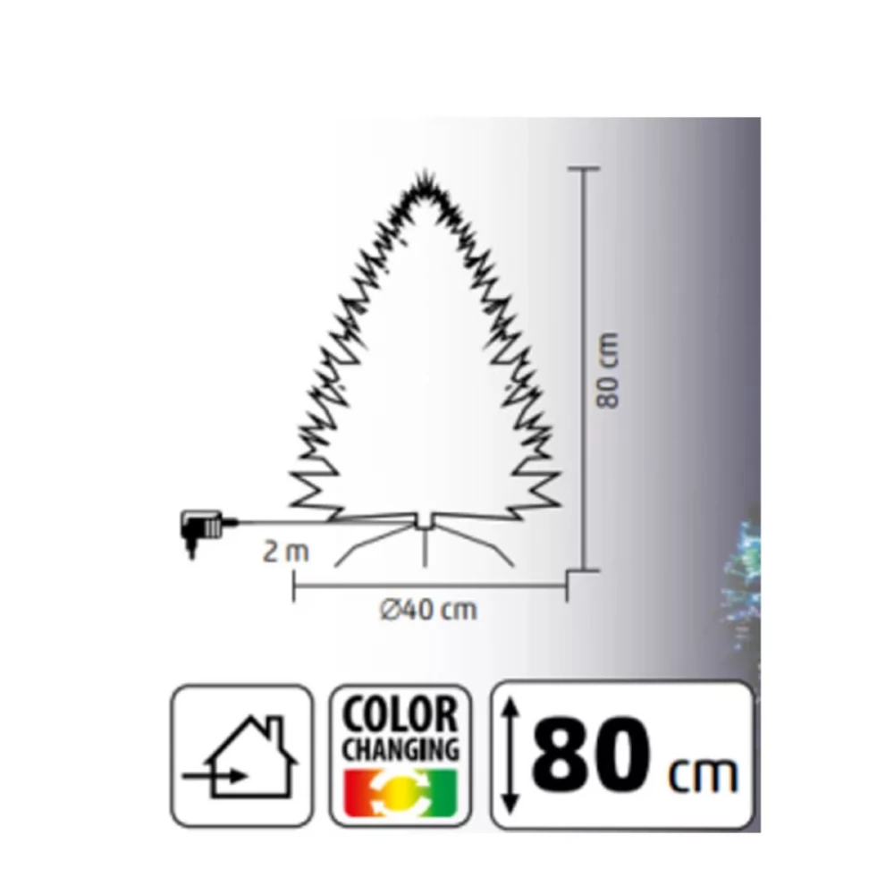 SOMOGYI ELECTRONIC LED-es pin artificial 80 cm optic fir continuu ...