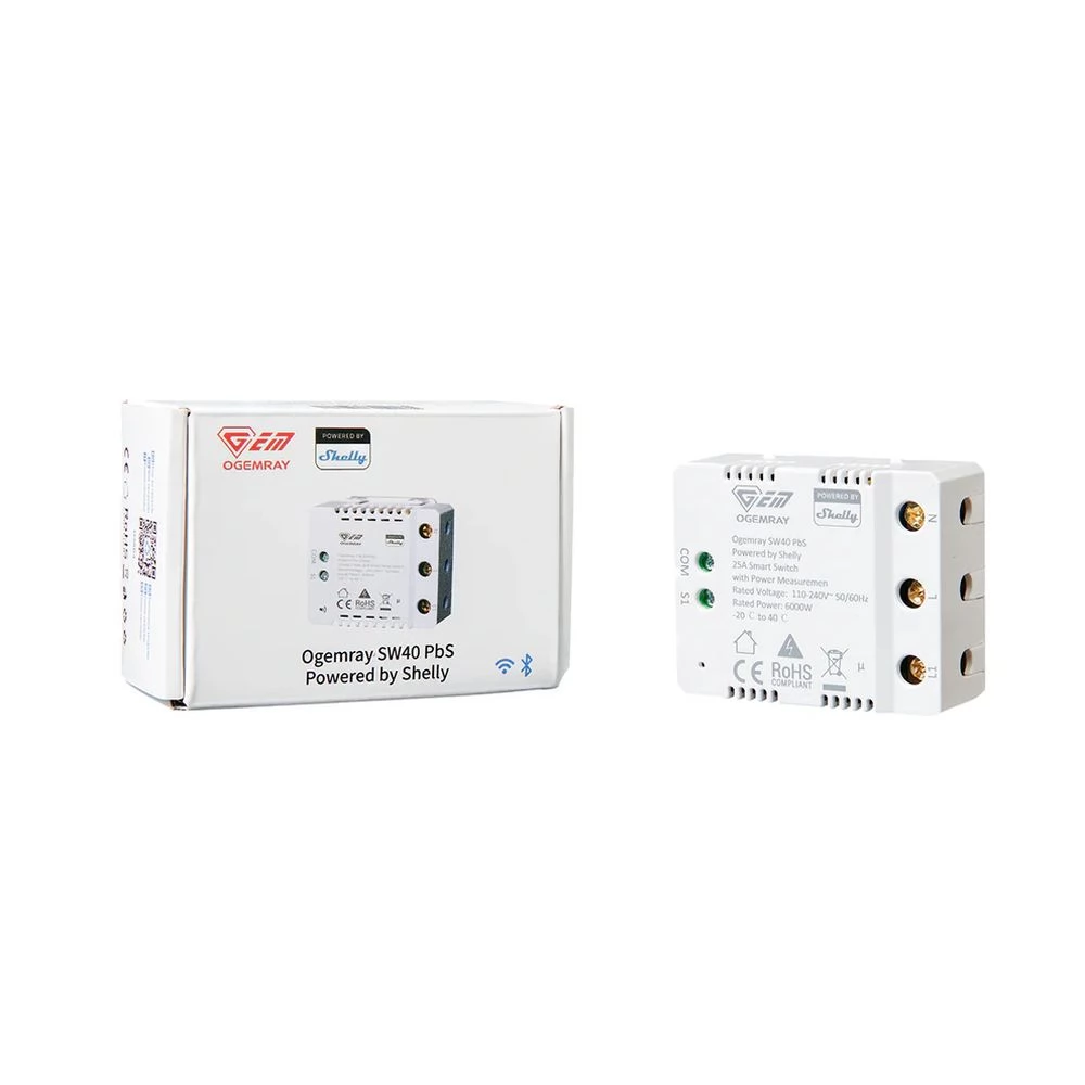 SHELLY Ogemray Wi-Fi-s clever consumption meter large performance relay module (25A)
