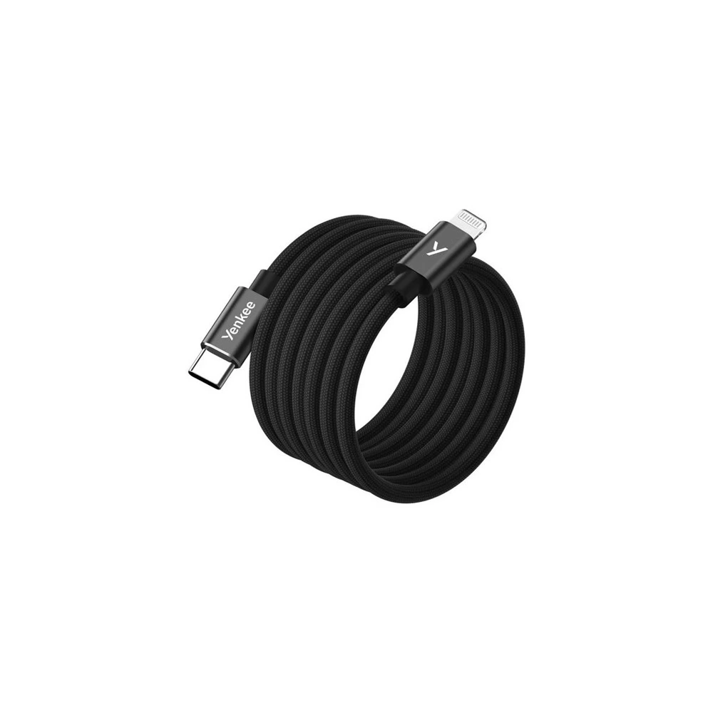 YENKEE USB 2.0 Type C Lightning Punjač/podaci Crno 1.5m 8590669394463