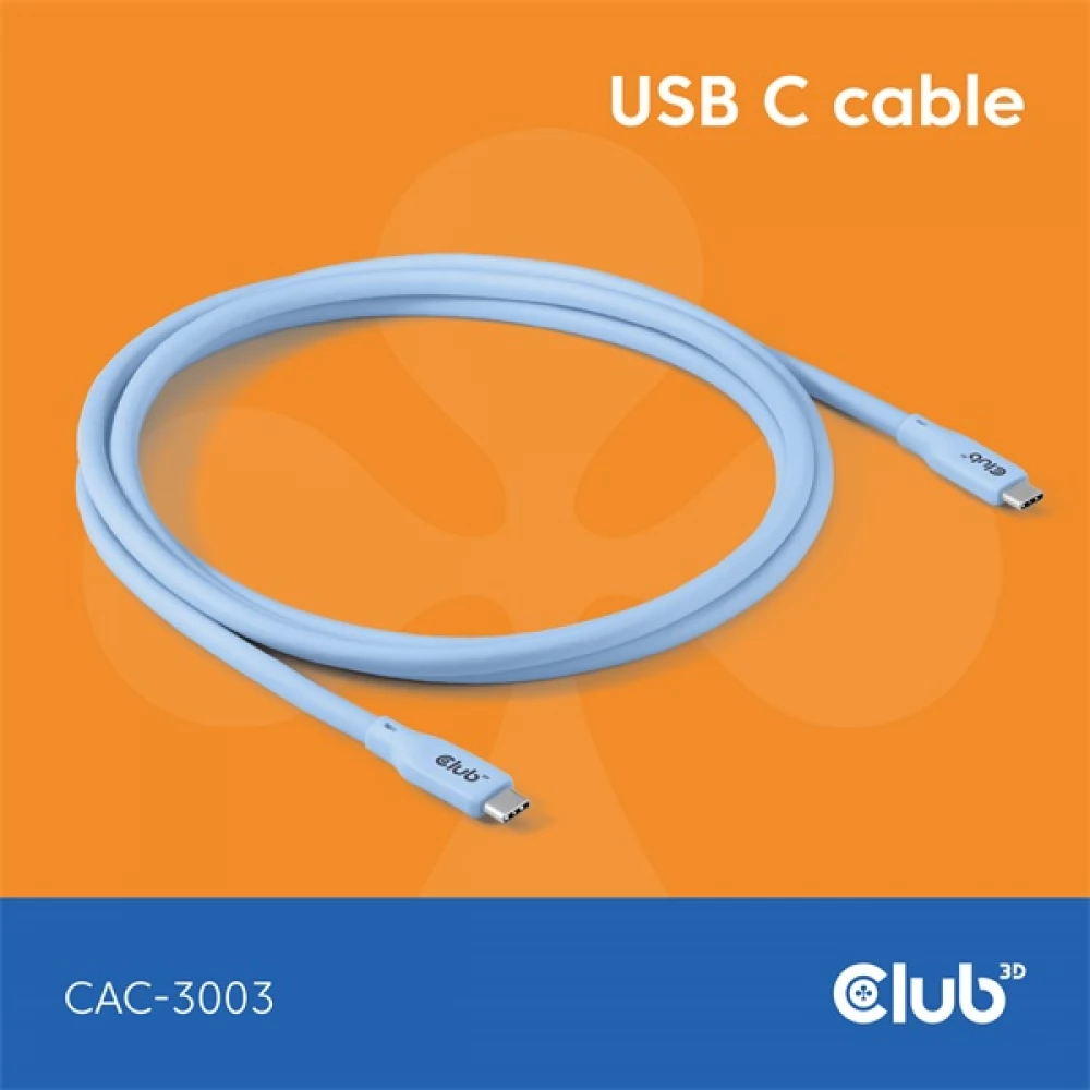 CLUB3D USB 4.0 Type C veza Plava 2m CAC-3003