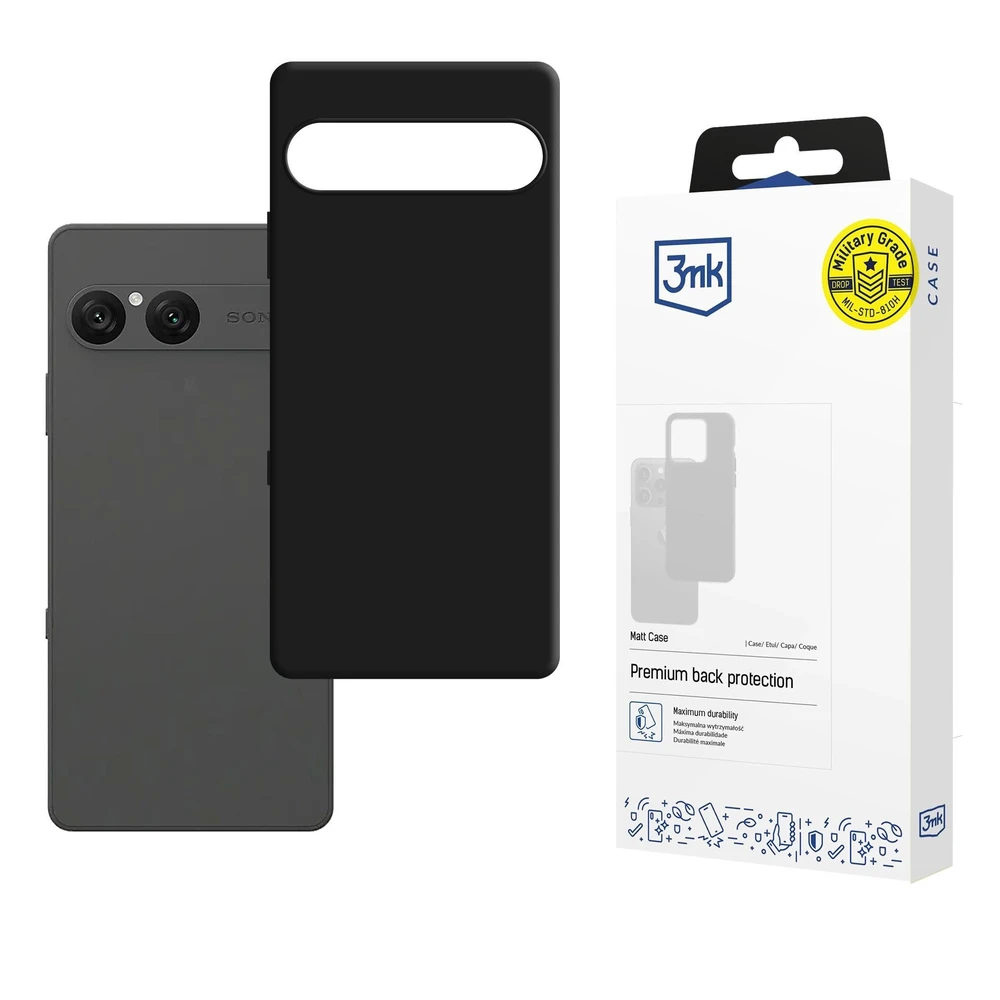 3MK Matt Case back plates Sony Xperia 10 VII black