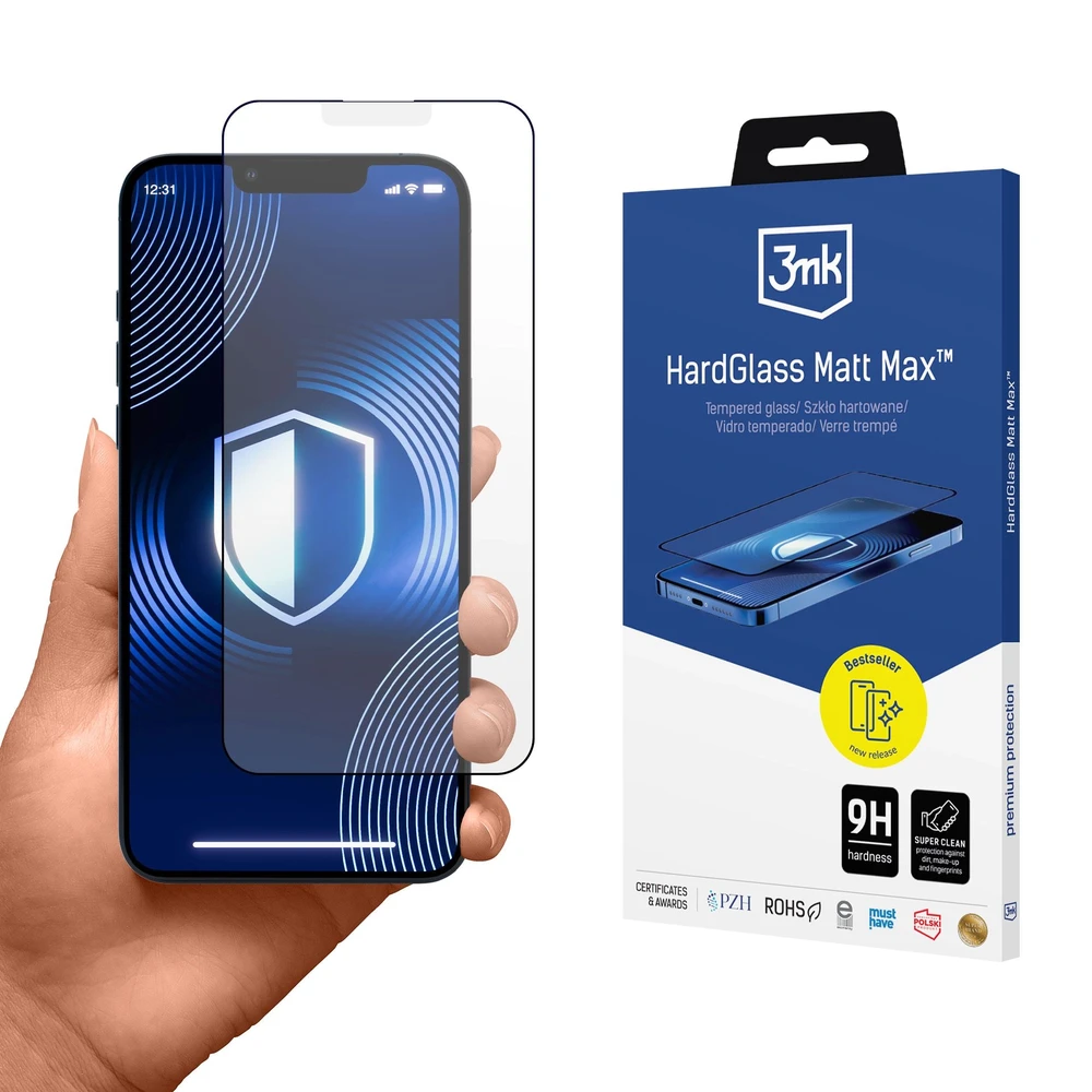 3MK HardGlass Matt Max kijelzővédő iPhone 13/13 Pro/14