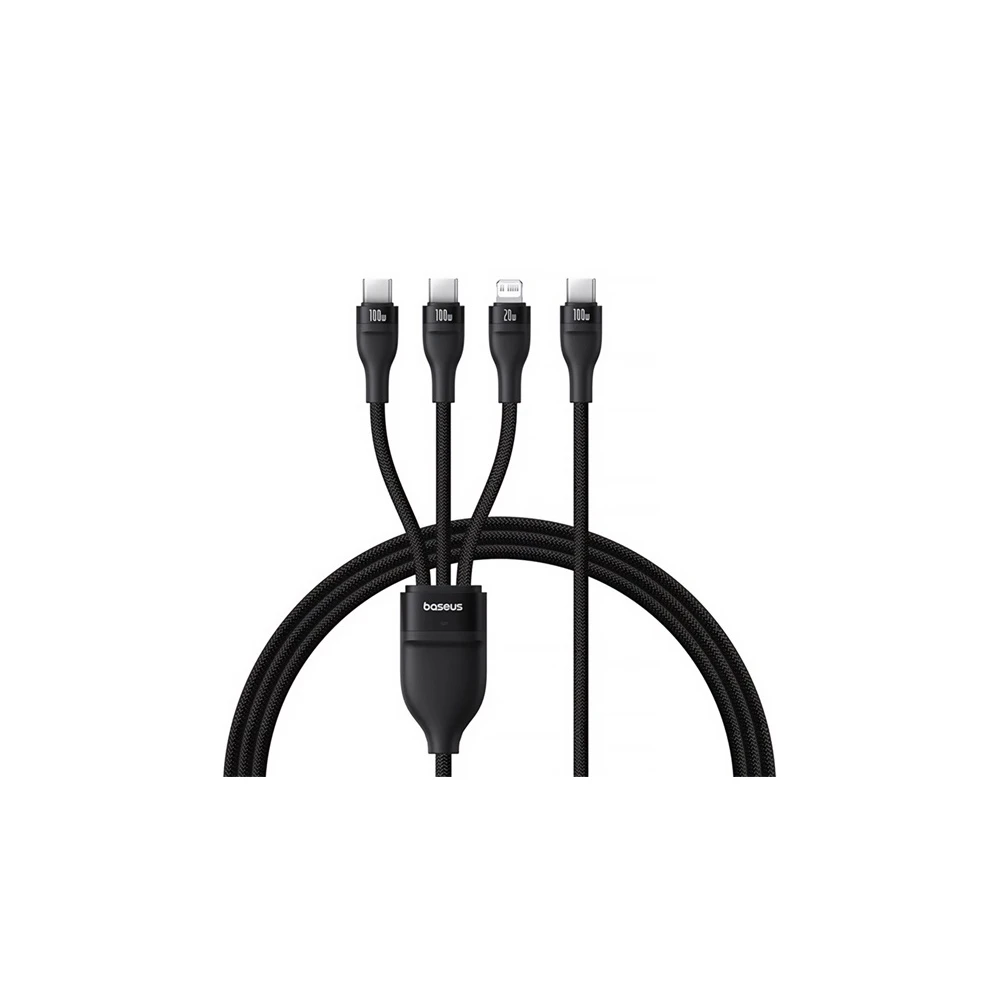 BASEUS USB 2.0 Type C Lightning + USB Type C Átalakító Fekete 1.5m P10377502111-00