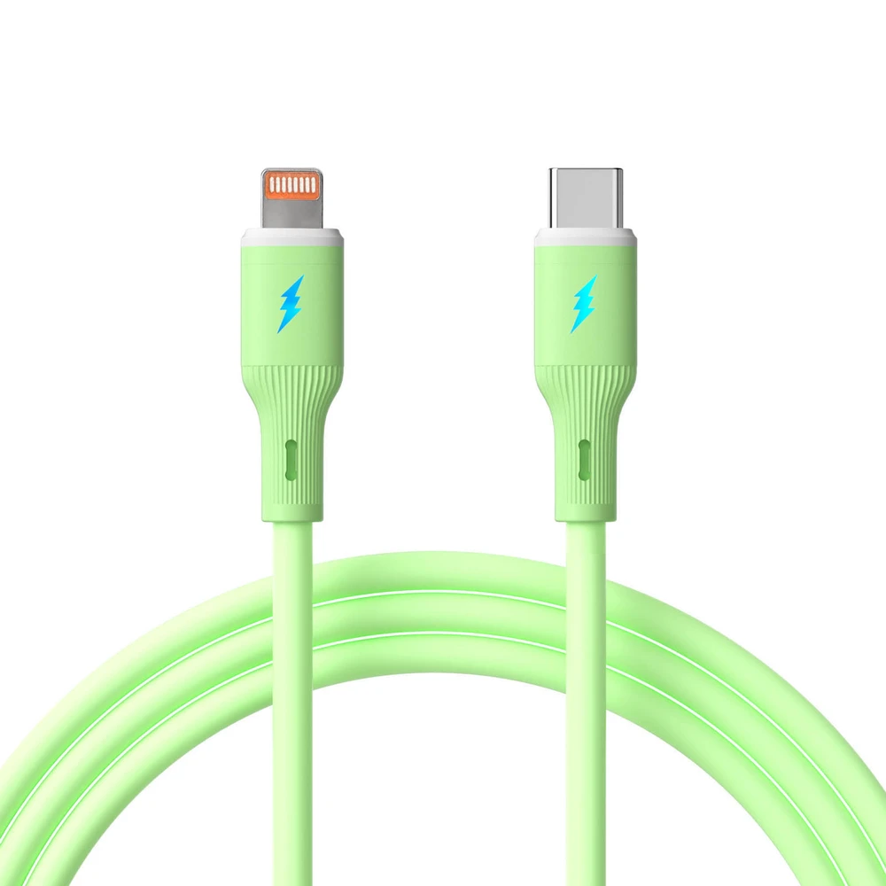 AKYGA USB 2.0 Type C Lightning Töltő/adat Green 1m AK-USB-73