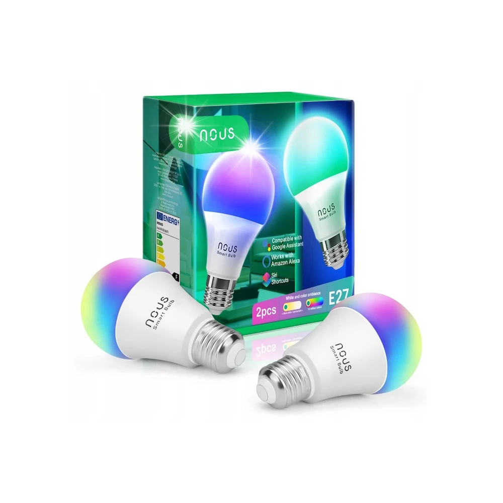 NOUS P3 okos Tuya Wi-Fi RGB izzó E27 2db