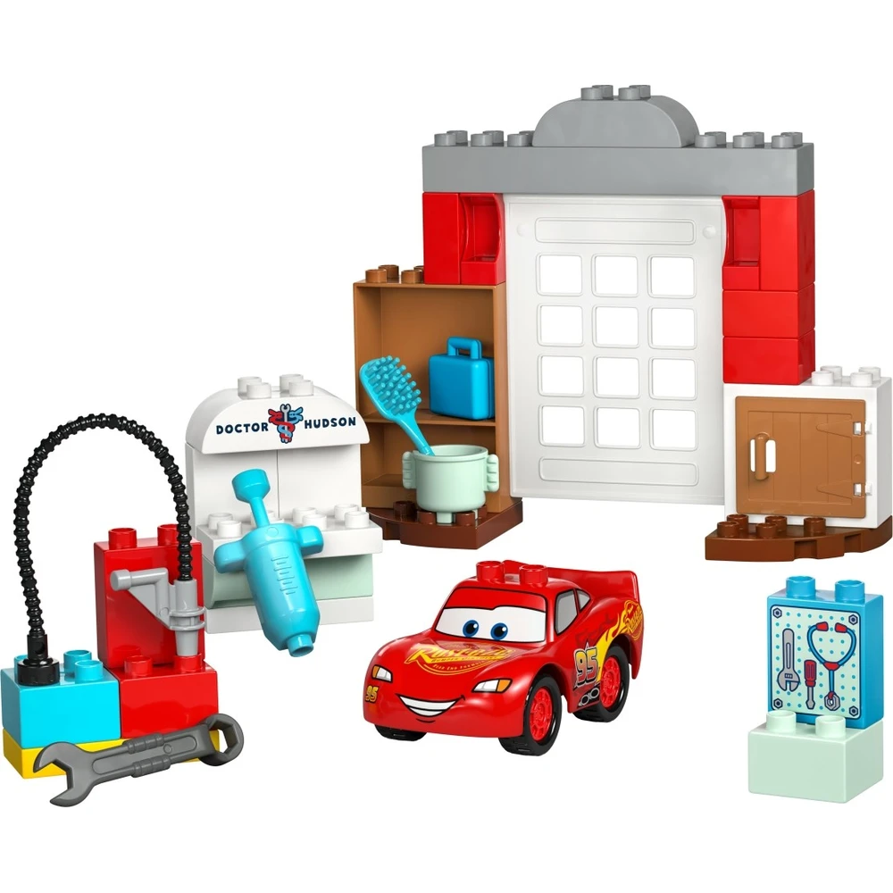 LEGO Duplo Disney Pixar Cars McQueen visit Doki garázsában 10456